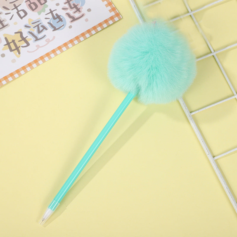 Wholesale Candy Color Hair Ball Pens